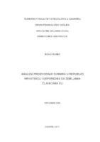 Analiza proizvodnje furnira u Republici Hrvatskoj i usporedba sa zemljama članica EU