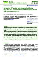 Correlation of Fruit Size with Morphophysiological Properties and Germination Rate of the Seeds of Service Tree (Sorbus domestica L.)