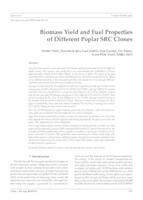 Biomass Yield and Fuel Properties of Different Poplar SRC Clones