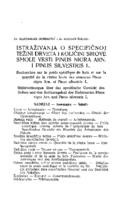 Istraživanja o specifičnoj težini drveta i količini sirove smole vrsti pinus nigra Arn. i pinus silvestris L.