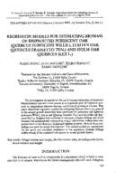 Regression models for estimating biomass of resprouted pubescent oak (Quercus pubescens Willd.), italian oak (Quercus frainetto Ten.) and Holm oak (Quercus ilex L.)