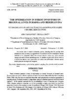  The optimization in forest inventory on regional level in Bosnia and Herzegovina 