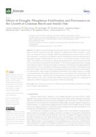 Effects of Drought, Phosphorus Fertilization and Provenance on the Growth of Common Beech and Sessile Oak