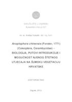 Anoplophora chinensis (Forster, 1771) (Coleoptera, Cerambycidae)  biologija, putovi introdukcije i mogućnost njenog štetnog utjecaja na šumsku vegetaciju Hrvatske