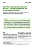 prikaz prve stranice dokumenta Ispitivanje laboratorijske klijavosti pitomoga kestena (Castanea sativa Mill.) u skladu s pravilima ISTA