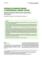 prikaz prve stranice dokumenta Produkcija biomase amorfe u gospodarskoj jedinici „Slavir“