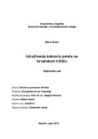 prikaz prve stranice dokumenta Istraživanje kakvoće peleta na hrvatskom tržištu