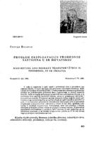 prikaz prve stranice dokumenta  Problem eksploatacije prorednih sastojina u SR Hrvatskoj