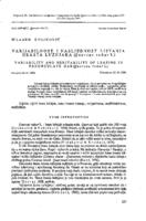 prikaz prve stranice dokumenta  Varijabilnost i nasljednost listanja hrasta lužnjaka (Quercus robur L.) 