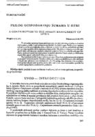 prikaz prve stranice dokumenta  Prilog gospodarenju šumama u Istri 