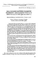 prikaz prve stranice dokumenta Relationship between diameter increment and damage status of pedunculate oak (Quercus robur L.)