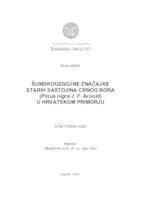 prikaz prve stranice dokumenta Šumskouzgojne značajke starih sastojina crnog bora (Pinus nigra J. F. Arnold) u Hrvatskom primorju