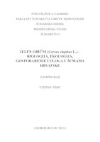 prikaz prve stranice dokumenta Jelen obični (Cervus elaphus L.) - biologija, ekologija, gospodarenje i uloga u šumama Hrvatske