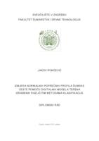 prikaz prve stranice dokumenta Izmjera normalnih poprečnih profila šumske ceste pomoću digitalnih modela terena izrađenih različitim metodama klasifikacije