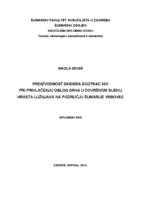 prikaz prve stranice dokumenta Proizvodnost skidera Ecotrac 55V pri privlačenju oblog drva u dovršnom sijeku hrasta lužnjaka na području Šumarije Vrbovec