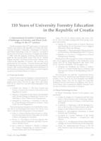 prikaz prve stranice dokumenta 110. obljetnica visokoškolske šumarske nastave u Republici Hrvatskoj